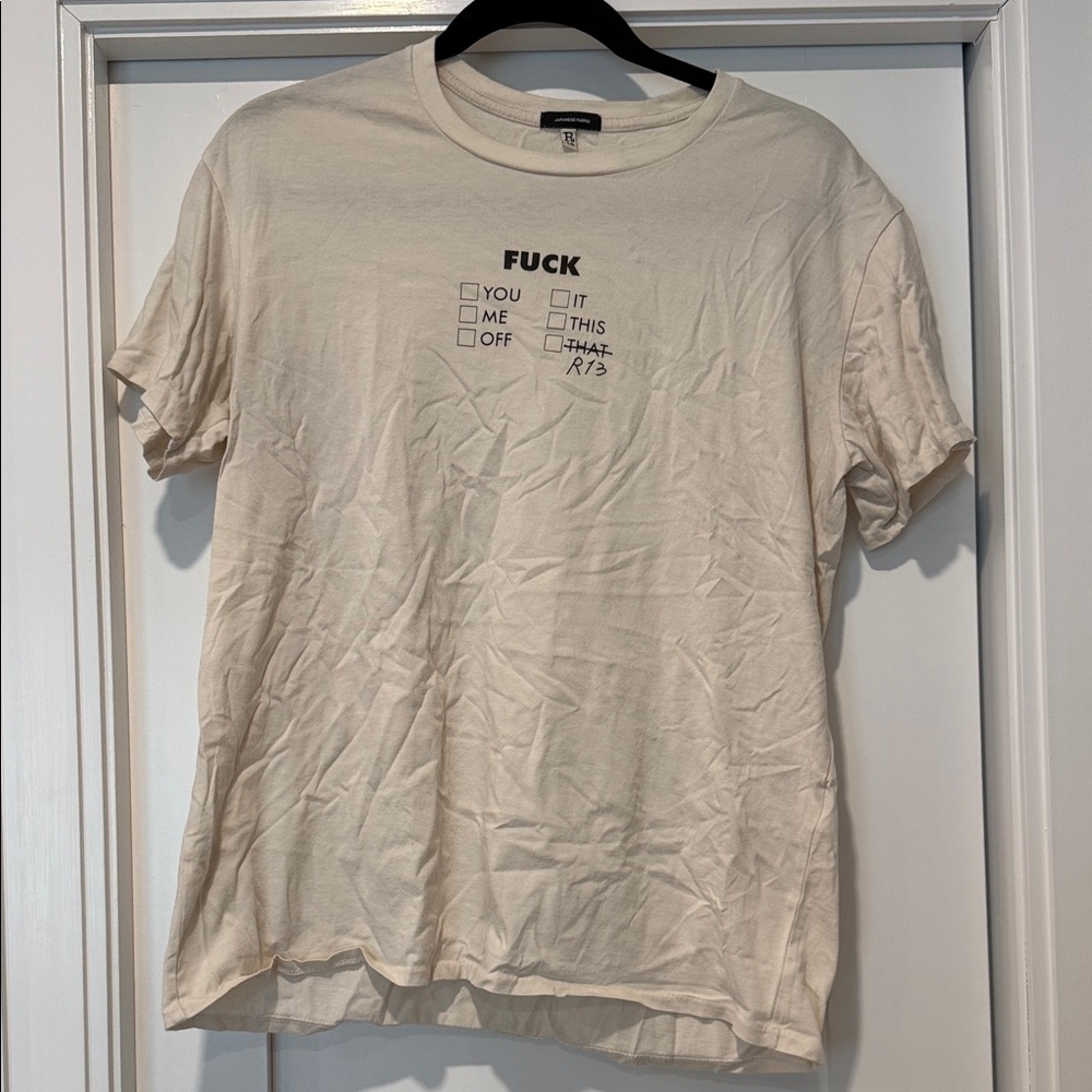 R13 Cotton Tee size small